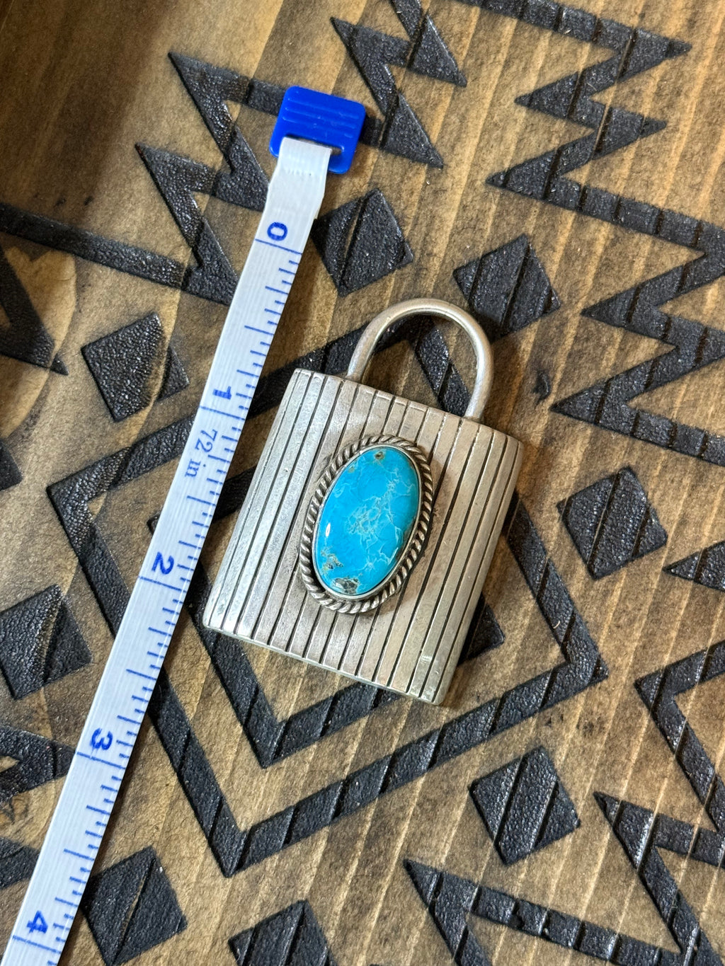 XL Charles Johnson turquoise locket Native made