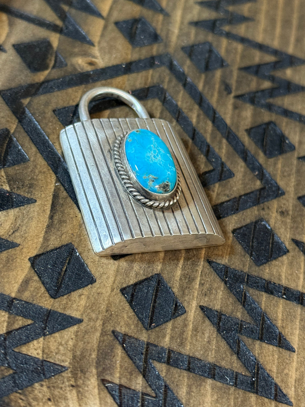 XL Charles Johnson turquoise locket Native made