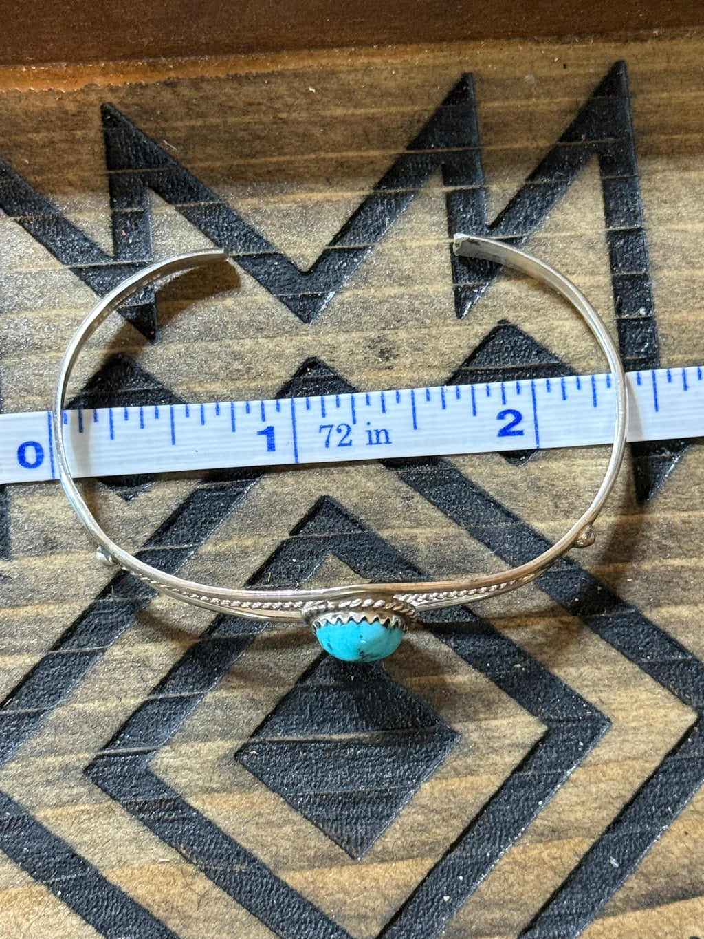 Native Esther White Navajo handmade turquoise cuff