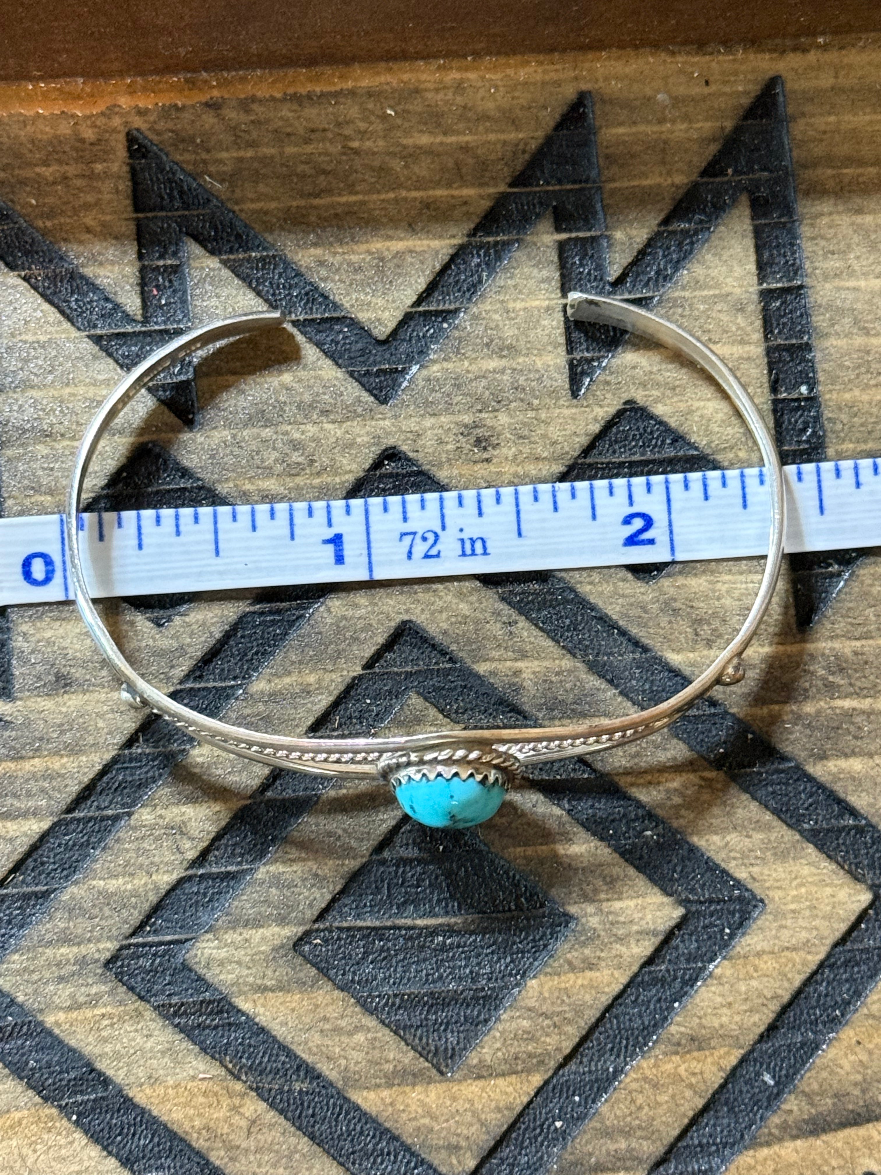 Native Esther White Navajo handmade turquoise cuff