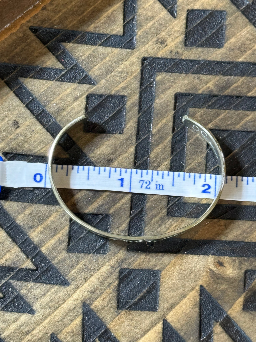 Stamped German silver cuff