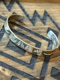 Stamped German silver cuff