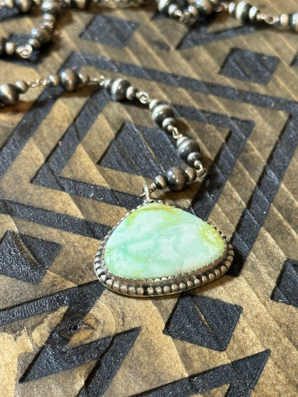 Palomino & Sterling silver pearl lariat