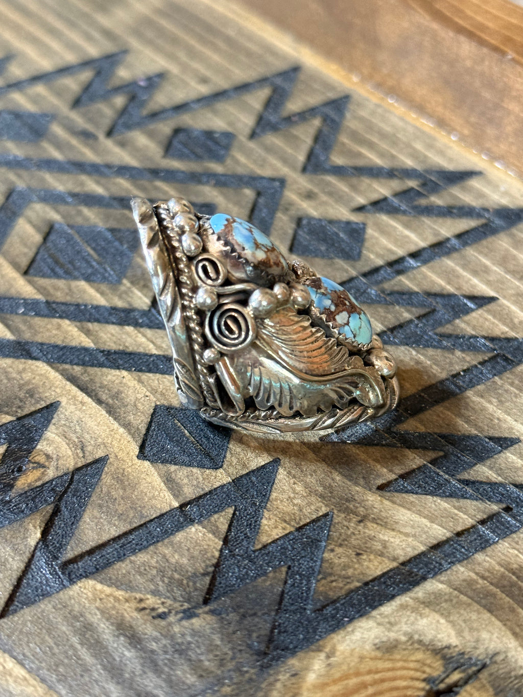 Native Mike Thomas Jr. golden hills turquoise size 7 ring