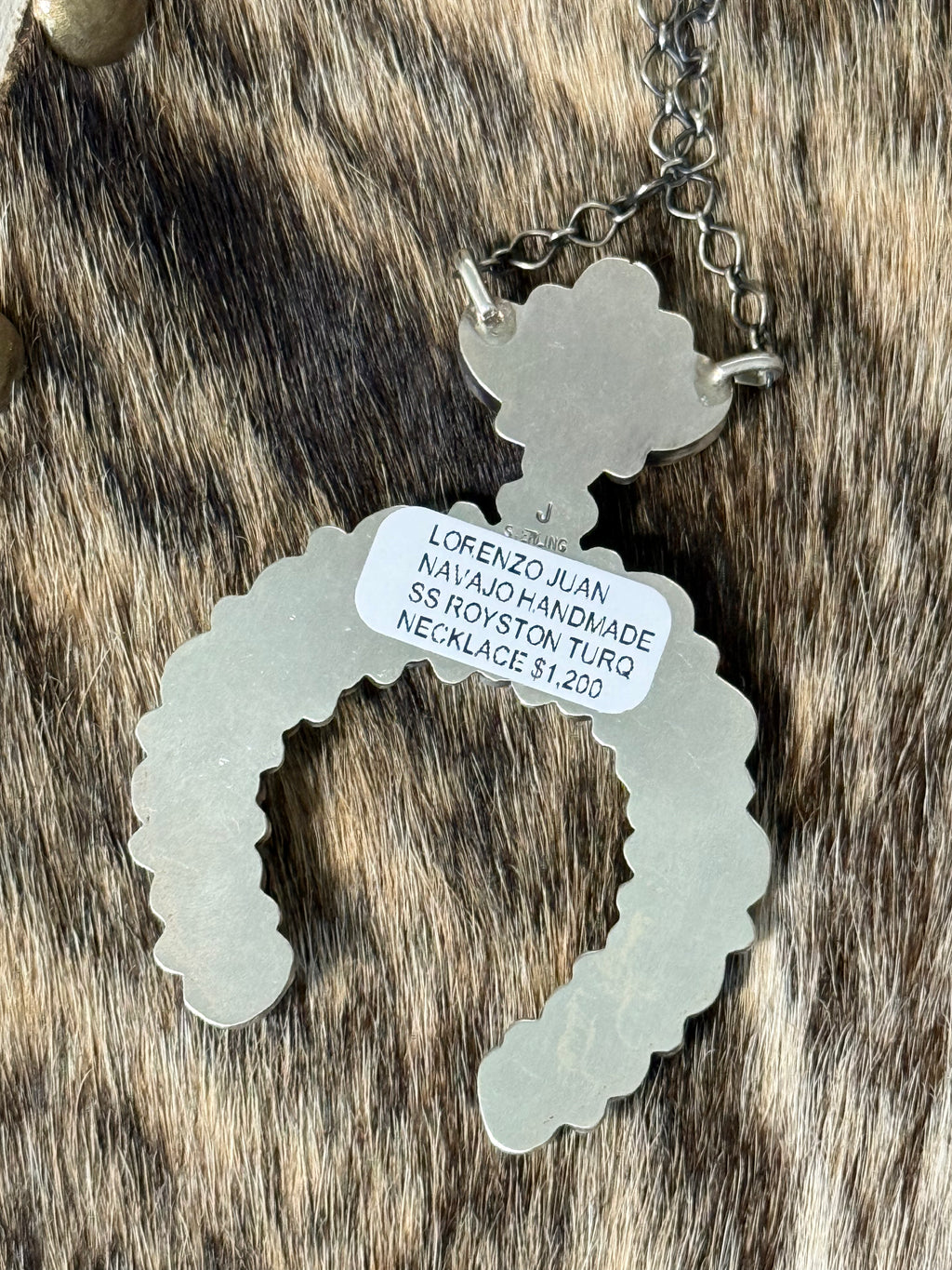 Native Lorenzo Juan Royston turquoise naja necklace