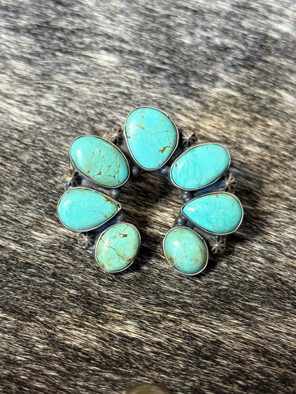 Large turquoise naja ring