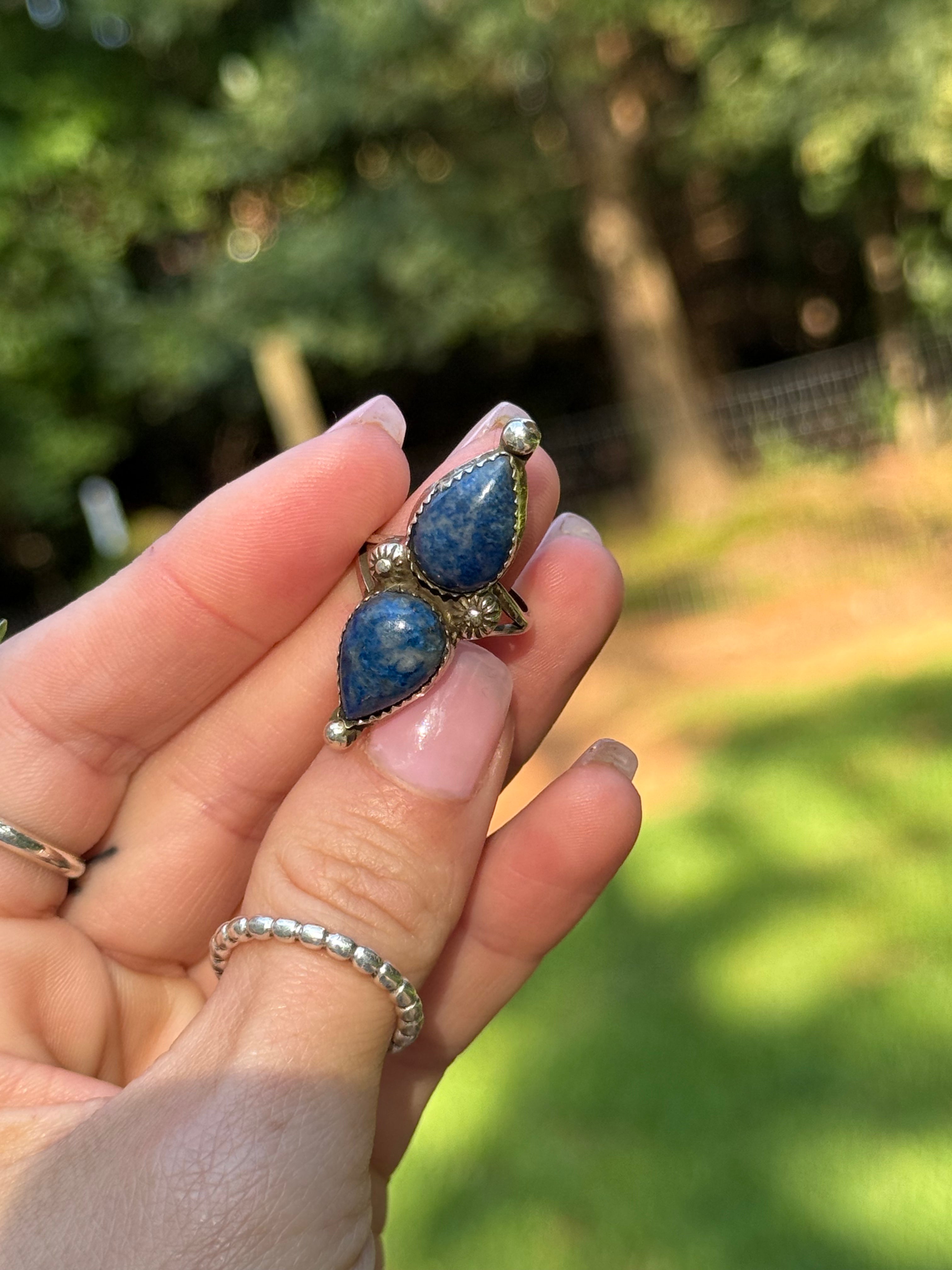 Native Robert Shakey blue lapis ring