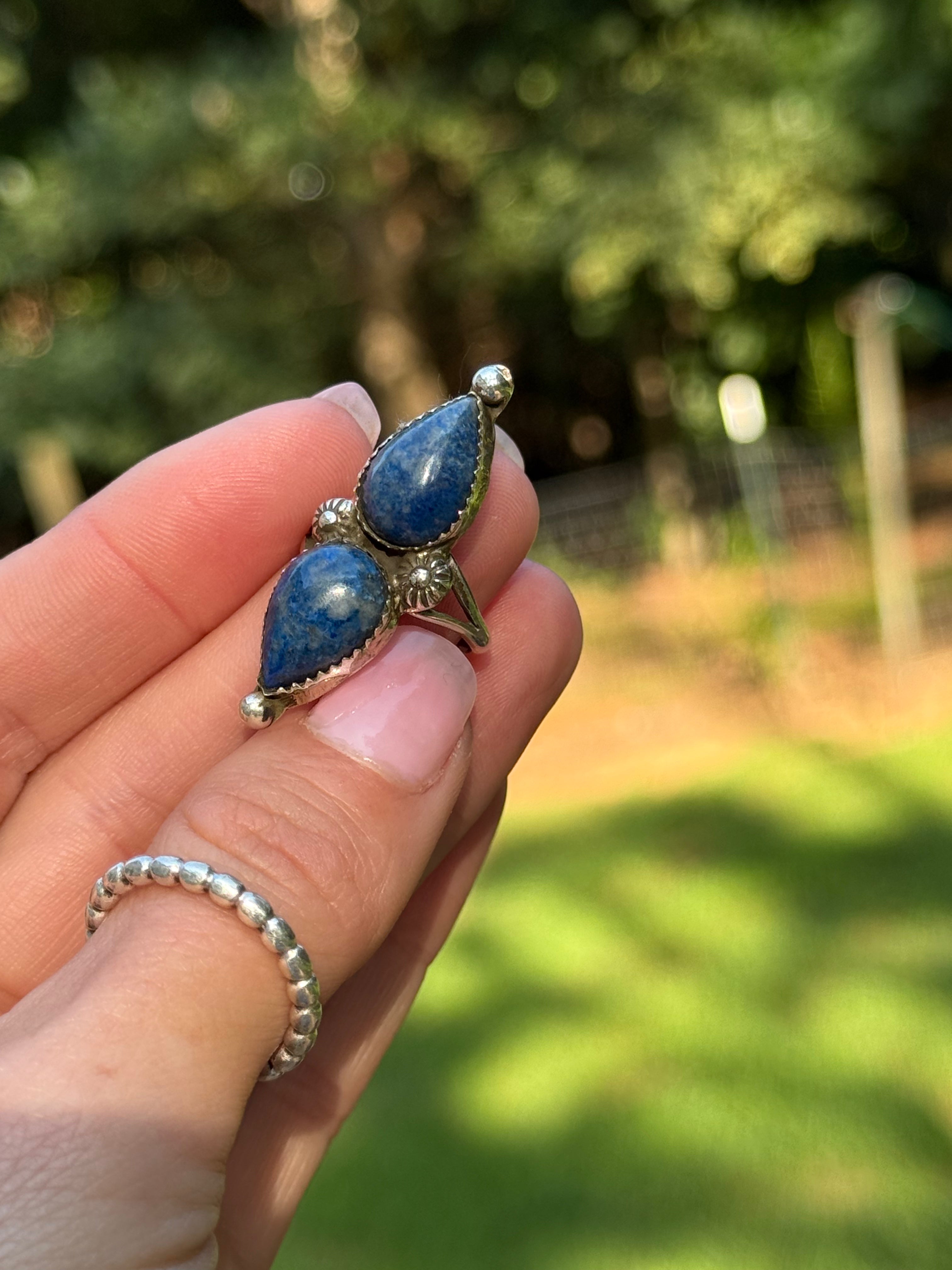 Native Robert Shakey blue lapis ring