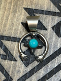 Chimney Butte turquoise naja pendant