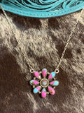 Cotton candy paperclip necklace