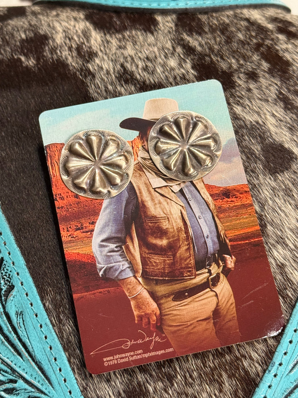 Native Joan Begay 1” stud earrings
