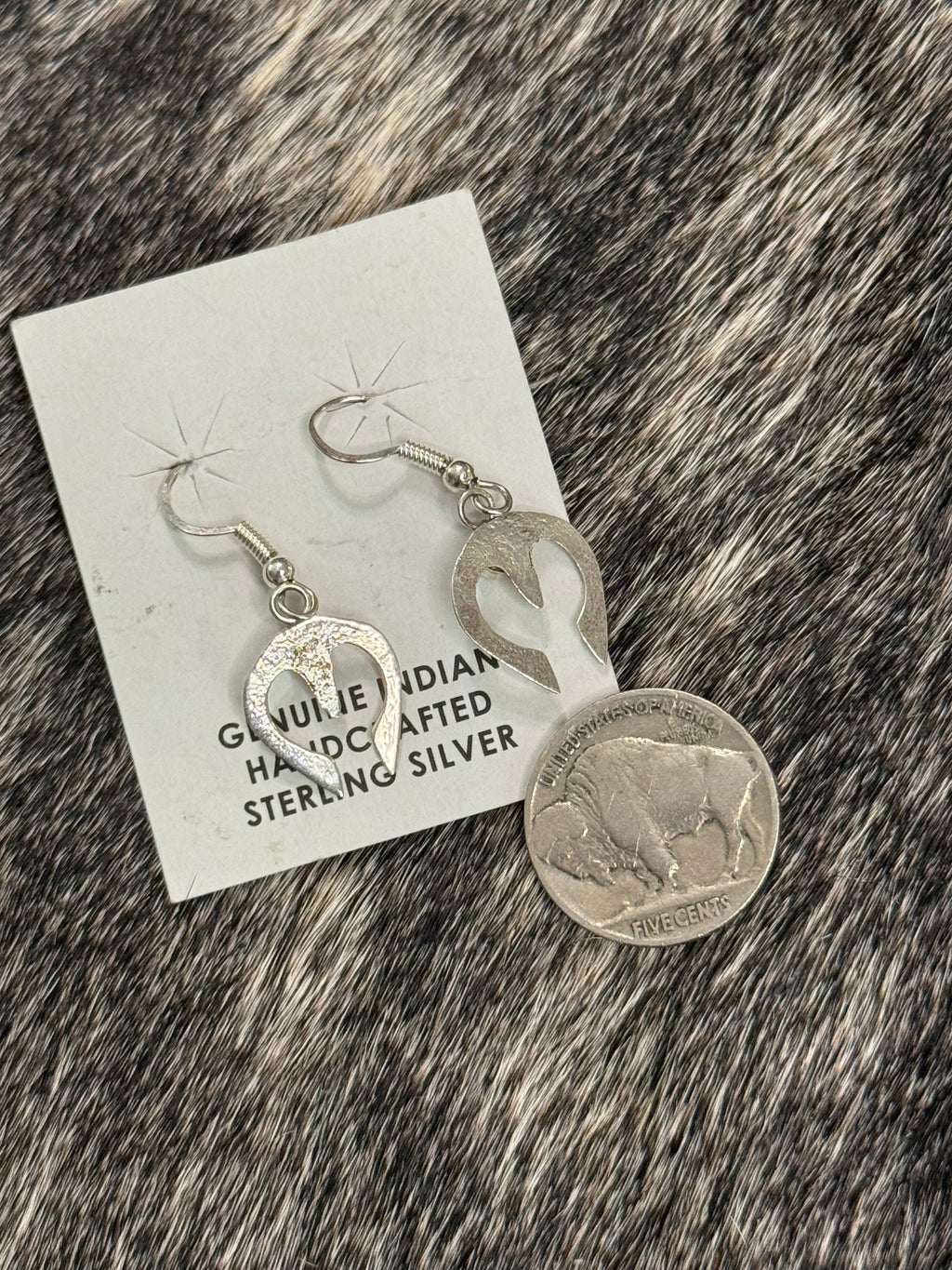 Native made dainty turquoise naja dangles