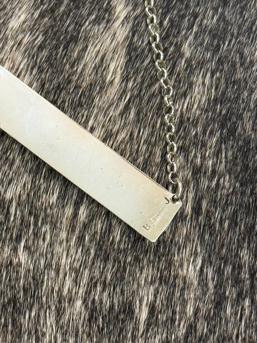 Native turquoise 10 stone bar necklace
