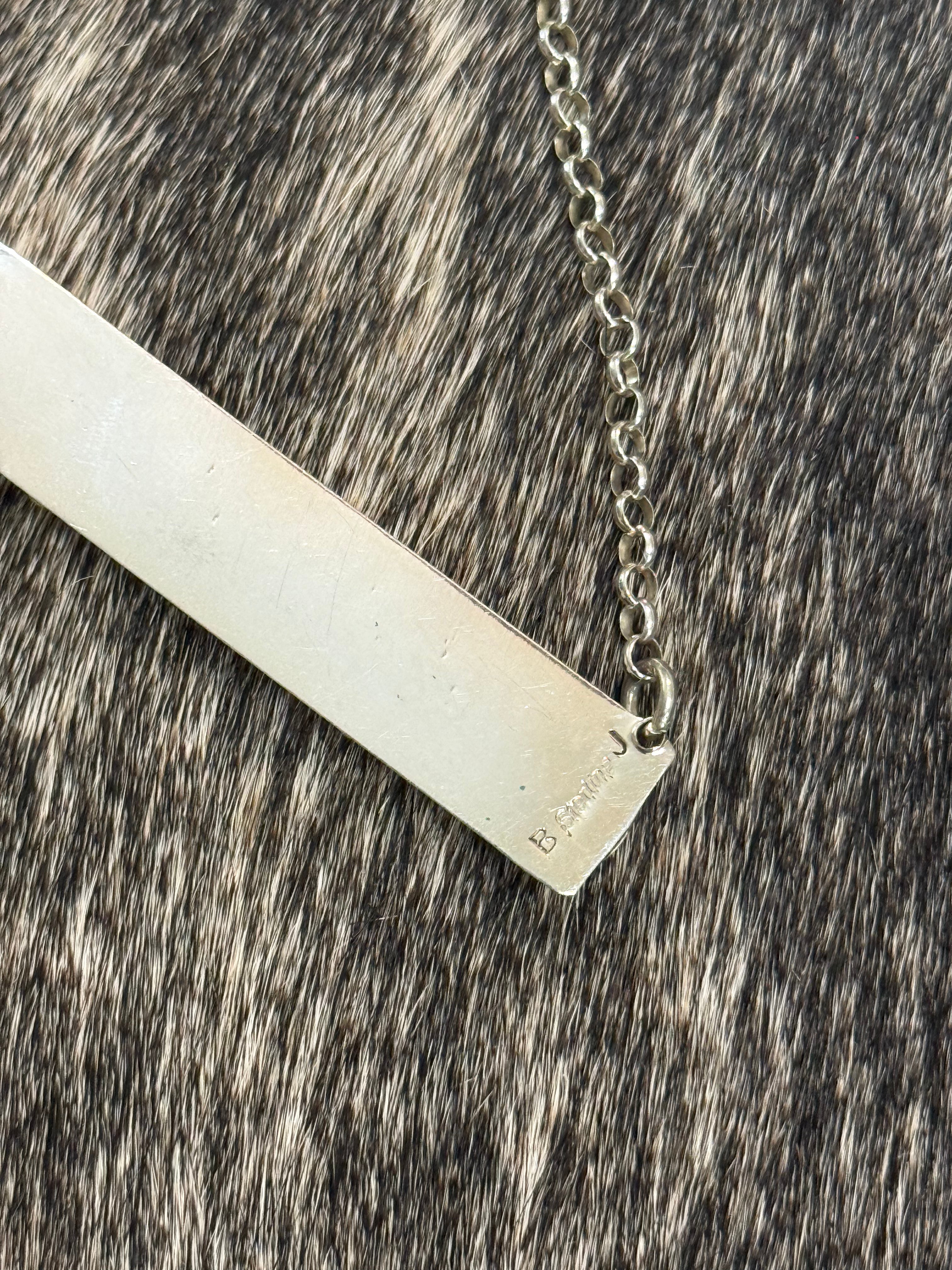 Native turquoise 10 stone bar necklace