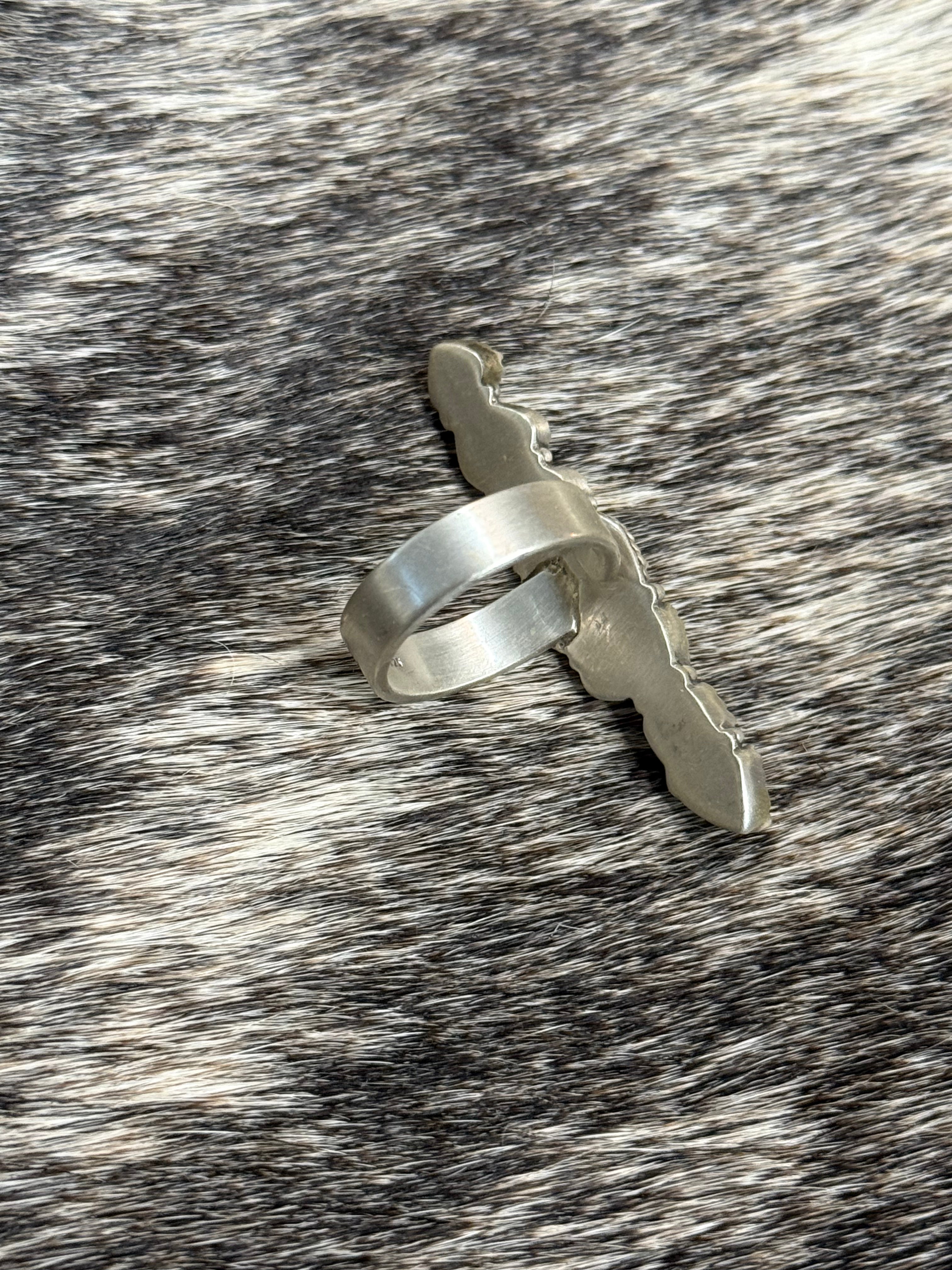 Mixed turquoise dainty crawler ring