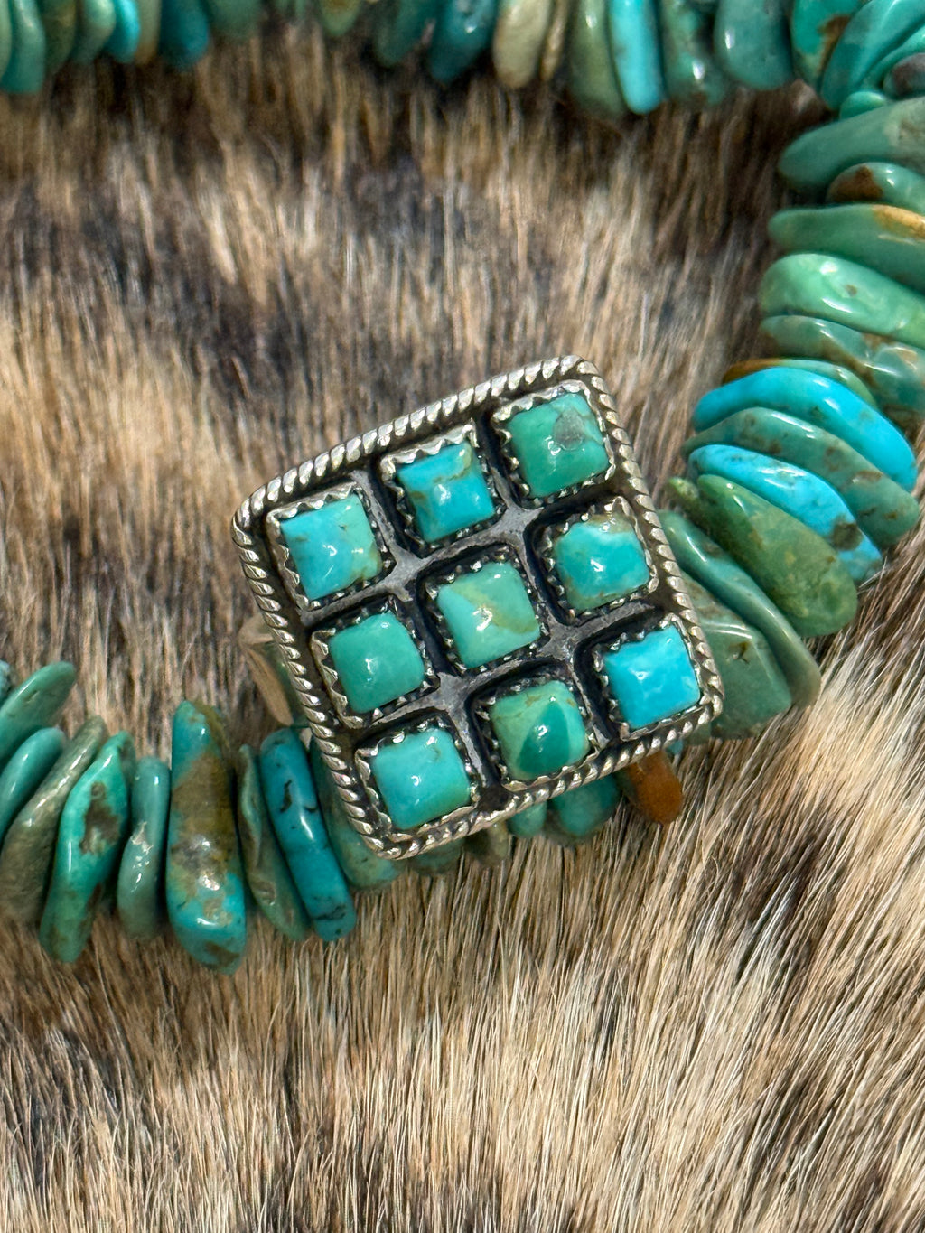 Turquoise square ring