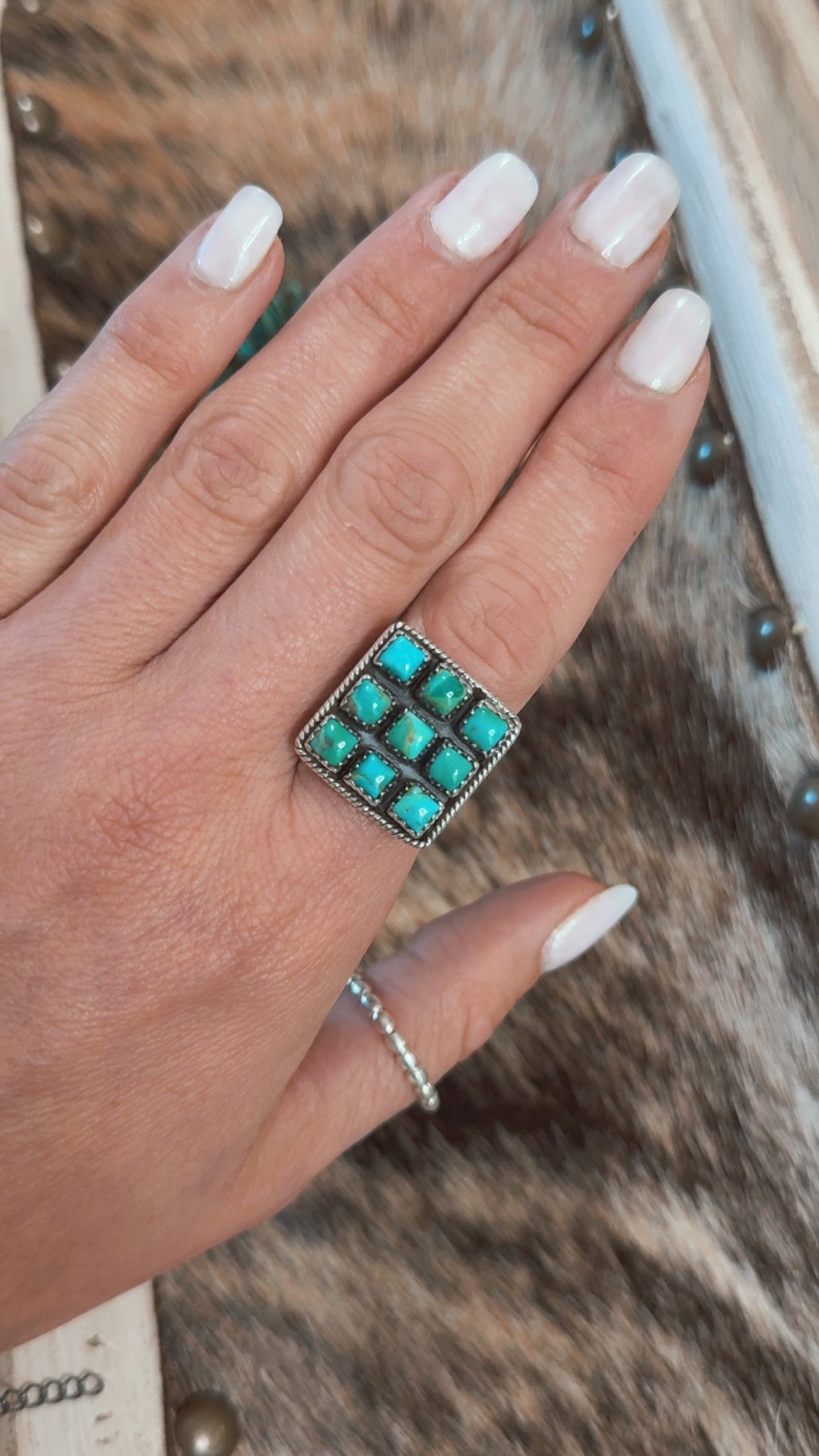 Turquoise square ring