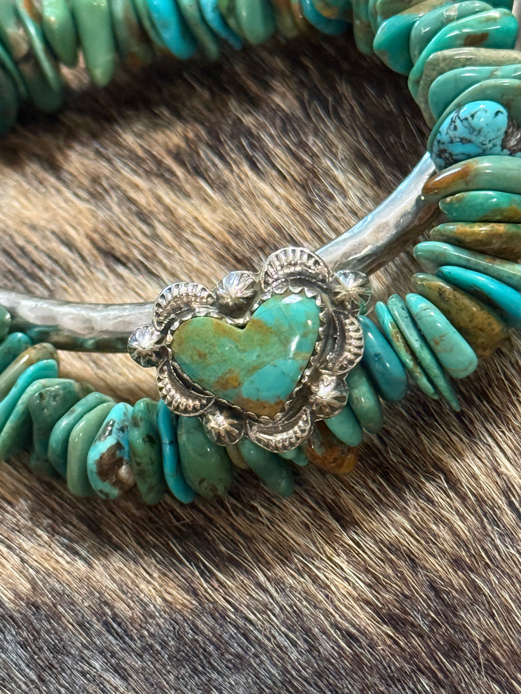 Turquoise heart ring