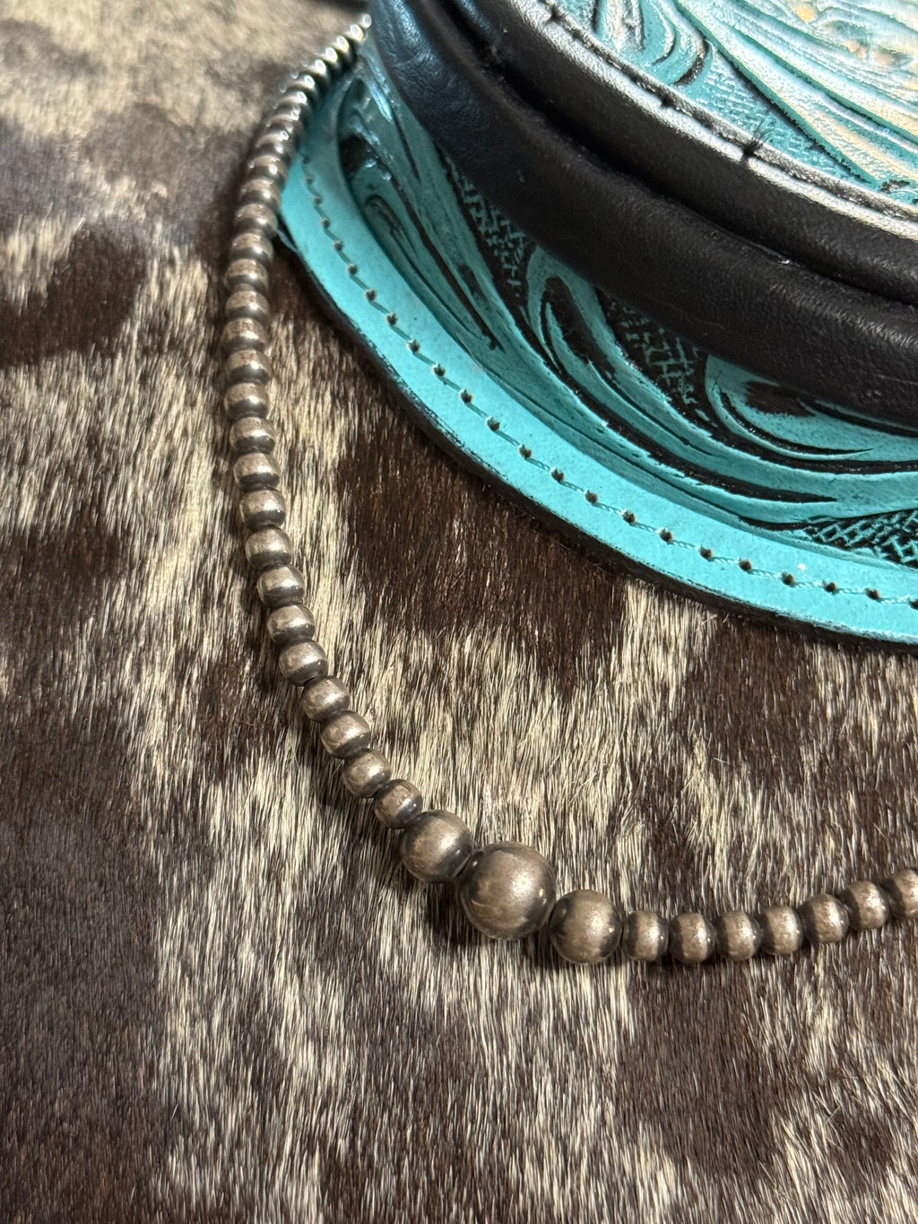 Sterling silver graduated pearl bead choker necklace