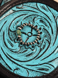 Sterling silver & turquoise stretch ring