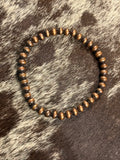 5 mm copper pearl stretch bracelet