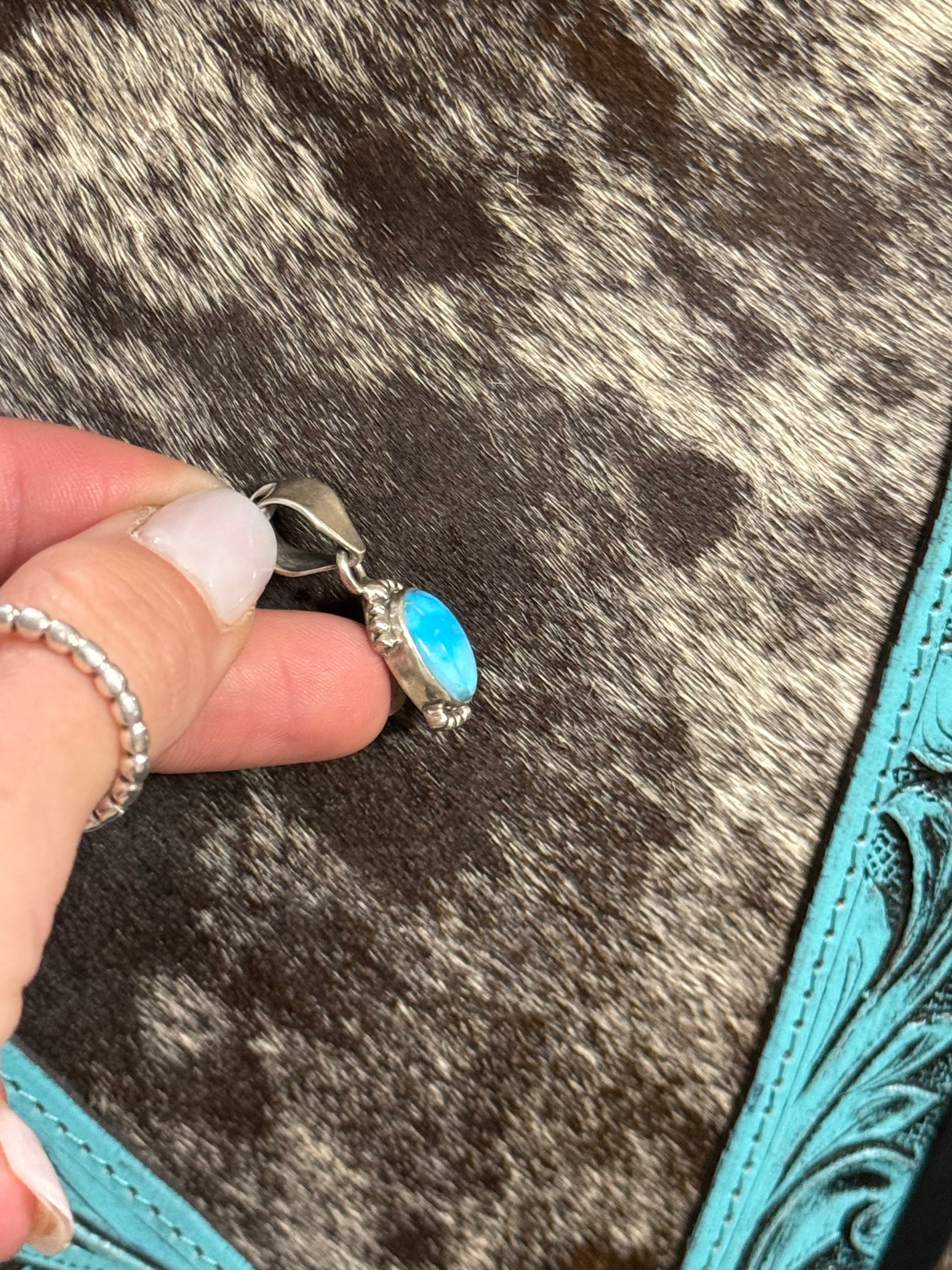 Blue ridge turquoise pendant