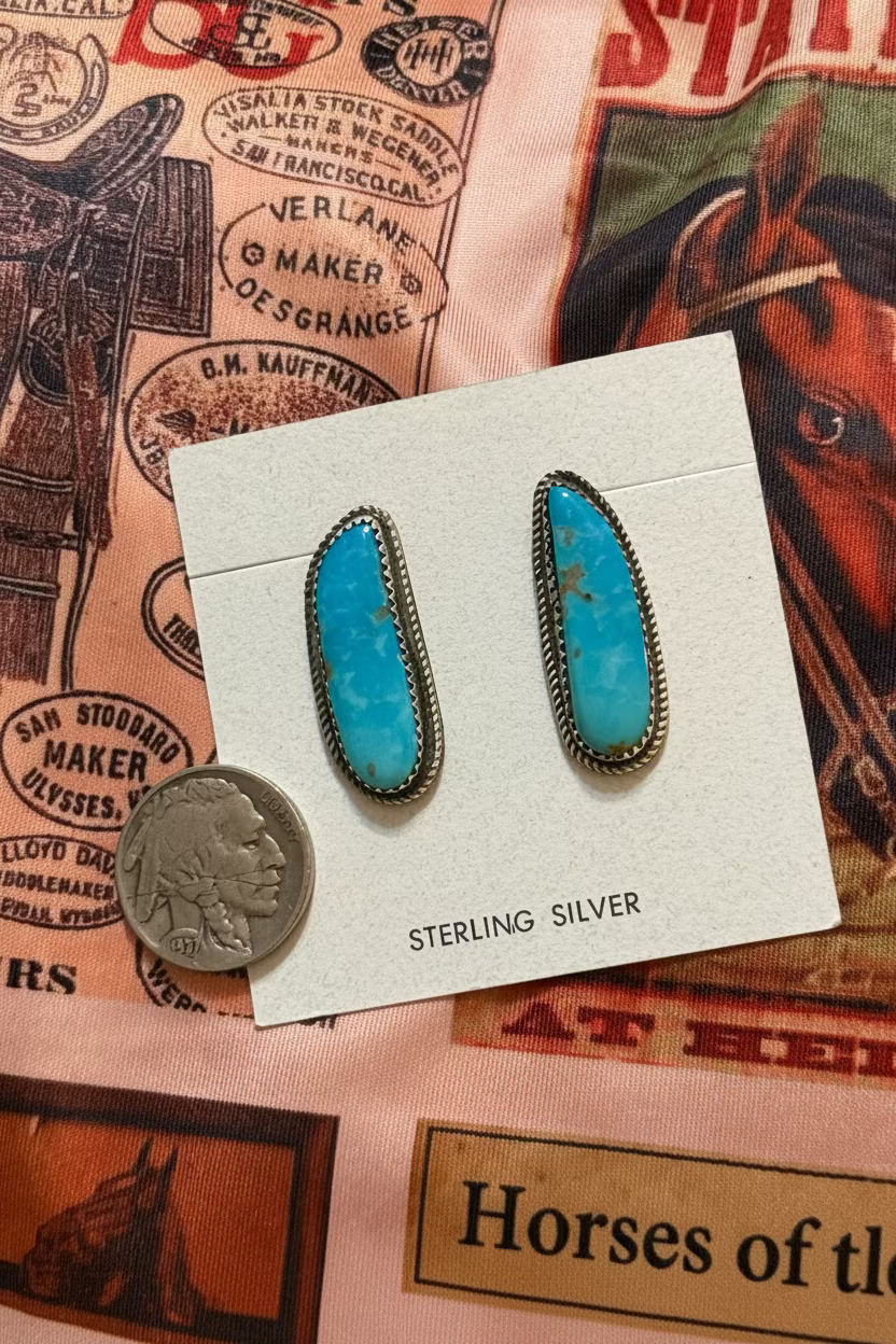 Donovan Nez turquoise studs