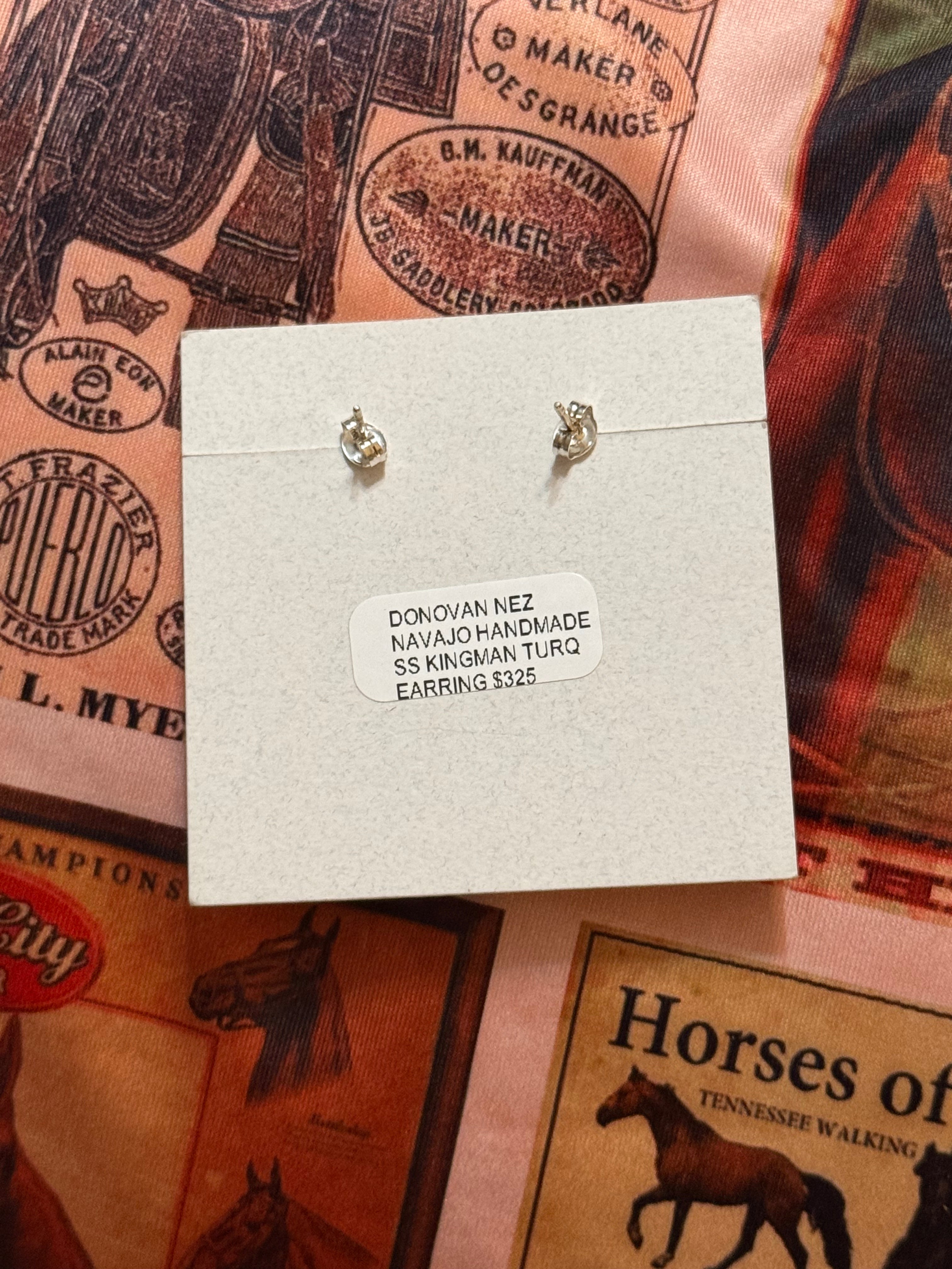 Donovan Nez turquoise studs