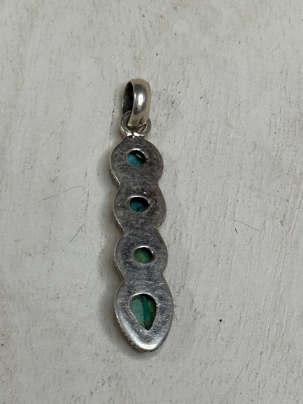 4 stone turquoise pendant