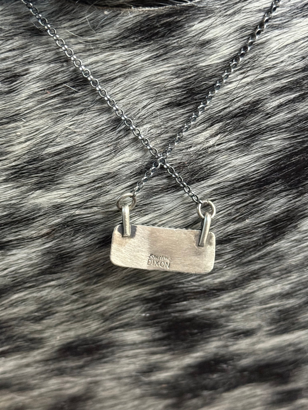 Navajo Johnny Dixon turquoise bar necklace