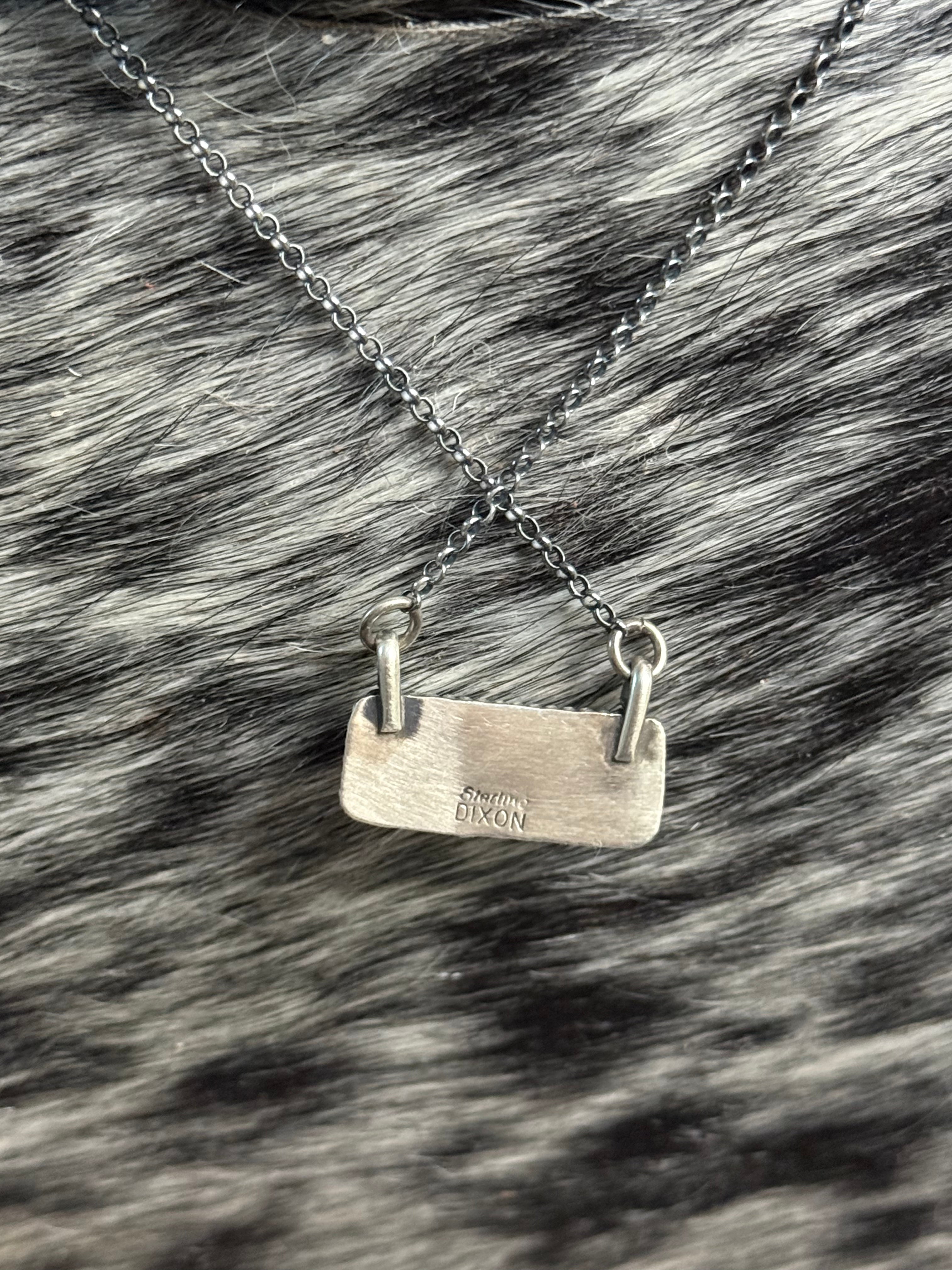 Navajo Johnny Dixon turquoise bar necklace