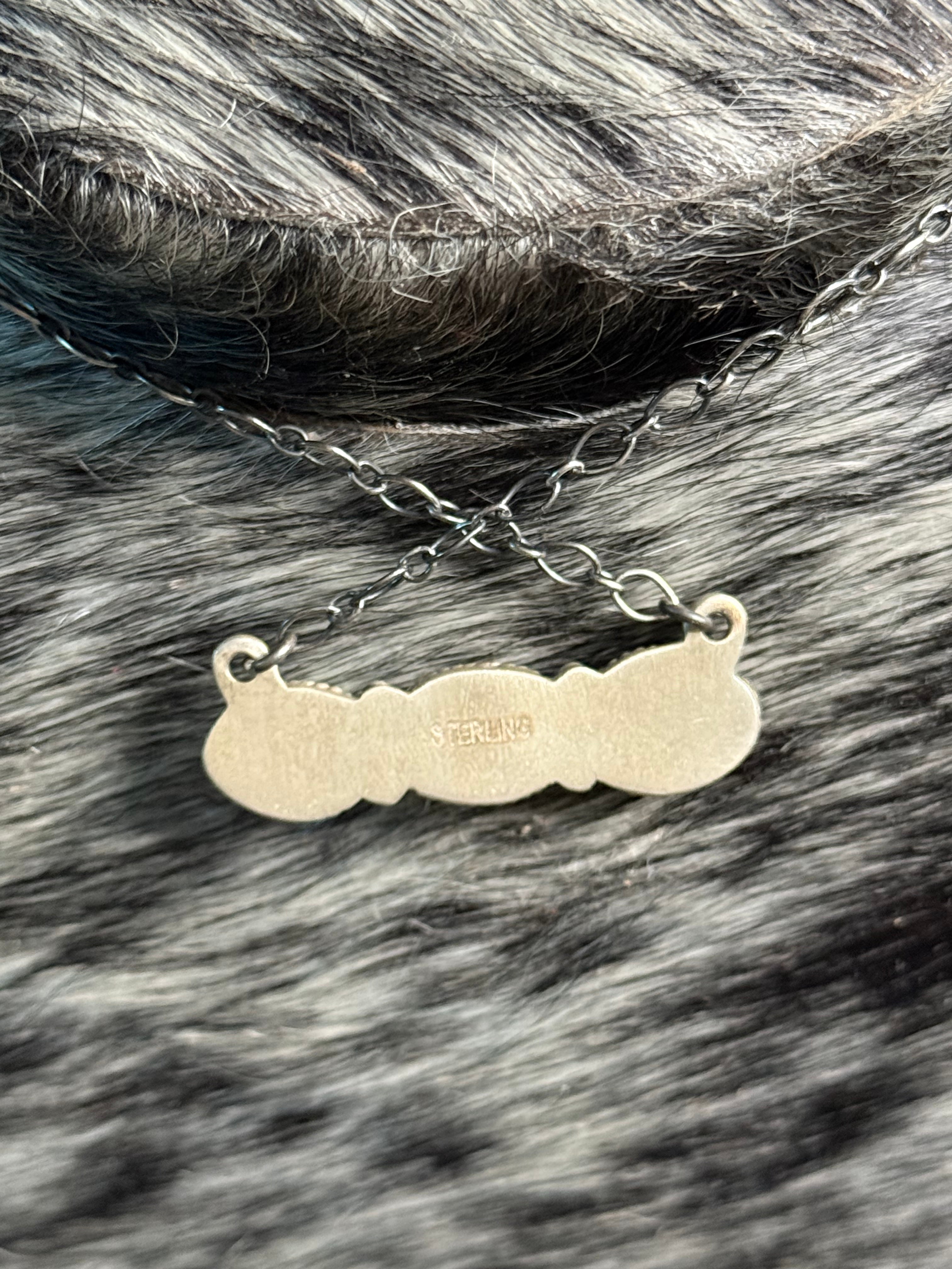 Palomino 3 stone bar necklace