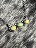 Palomino 3 stone bar necklace