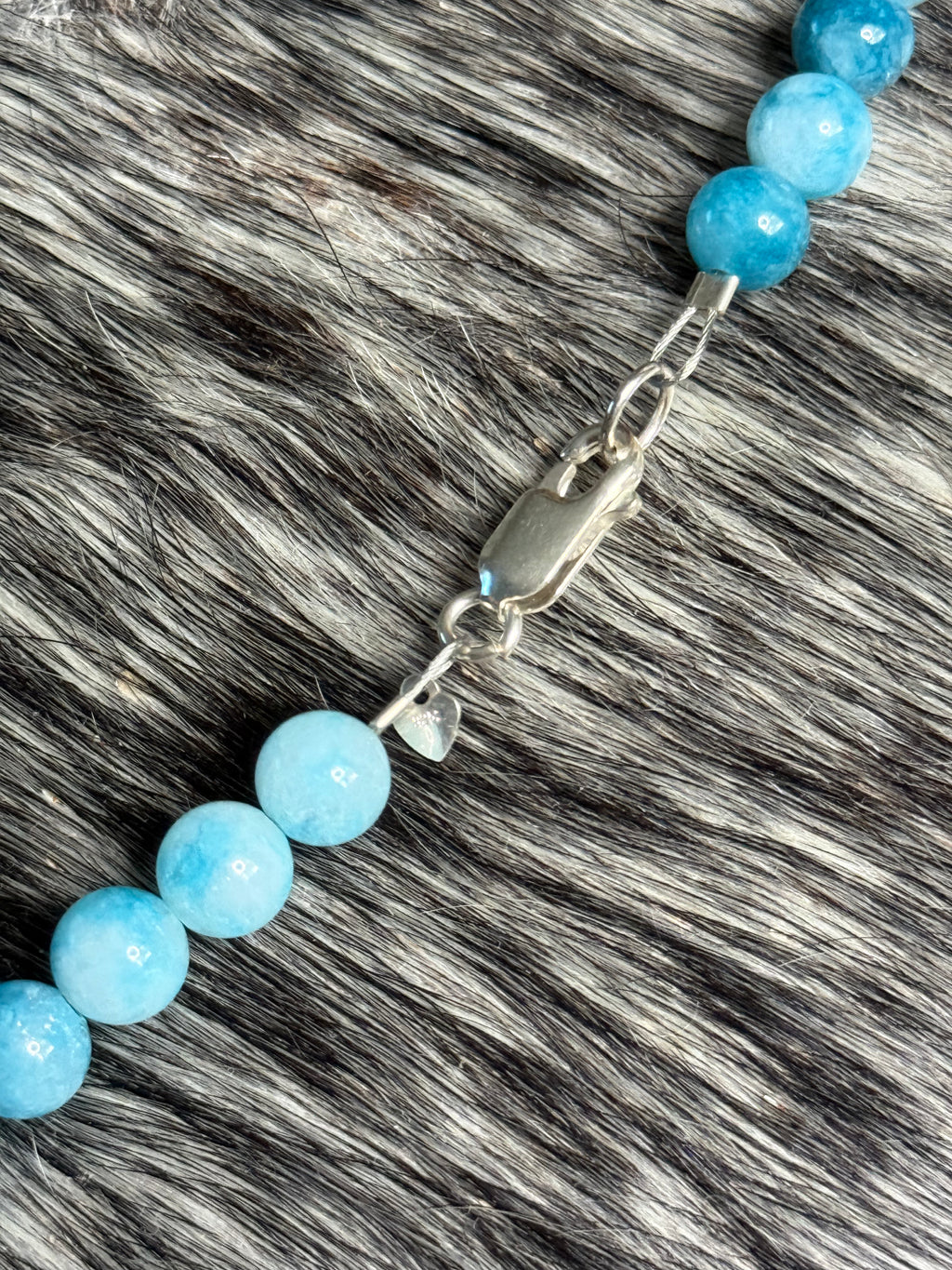 7 mm larimar necklace