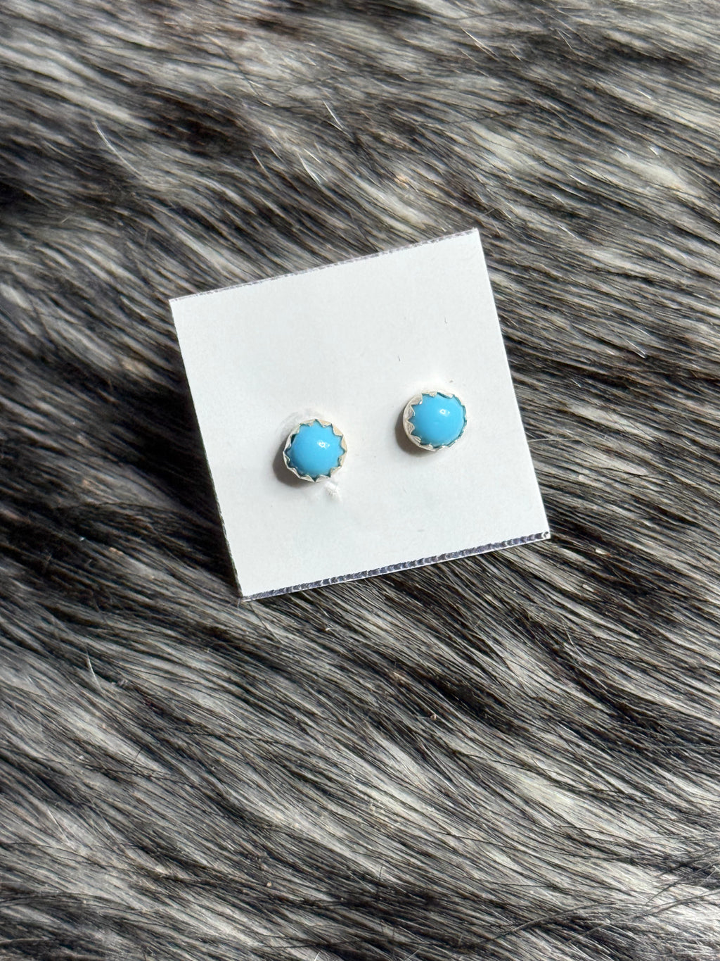 Navajo made turquoise stud earrings