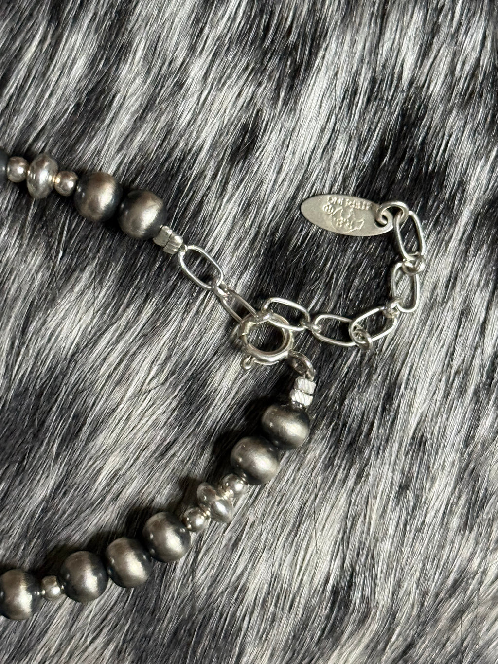 Navajo sterling silver pearl bracelet