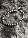 Navajo sterling silver pearl bracelet