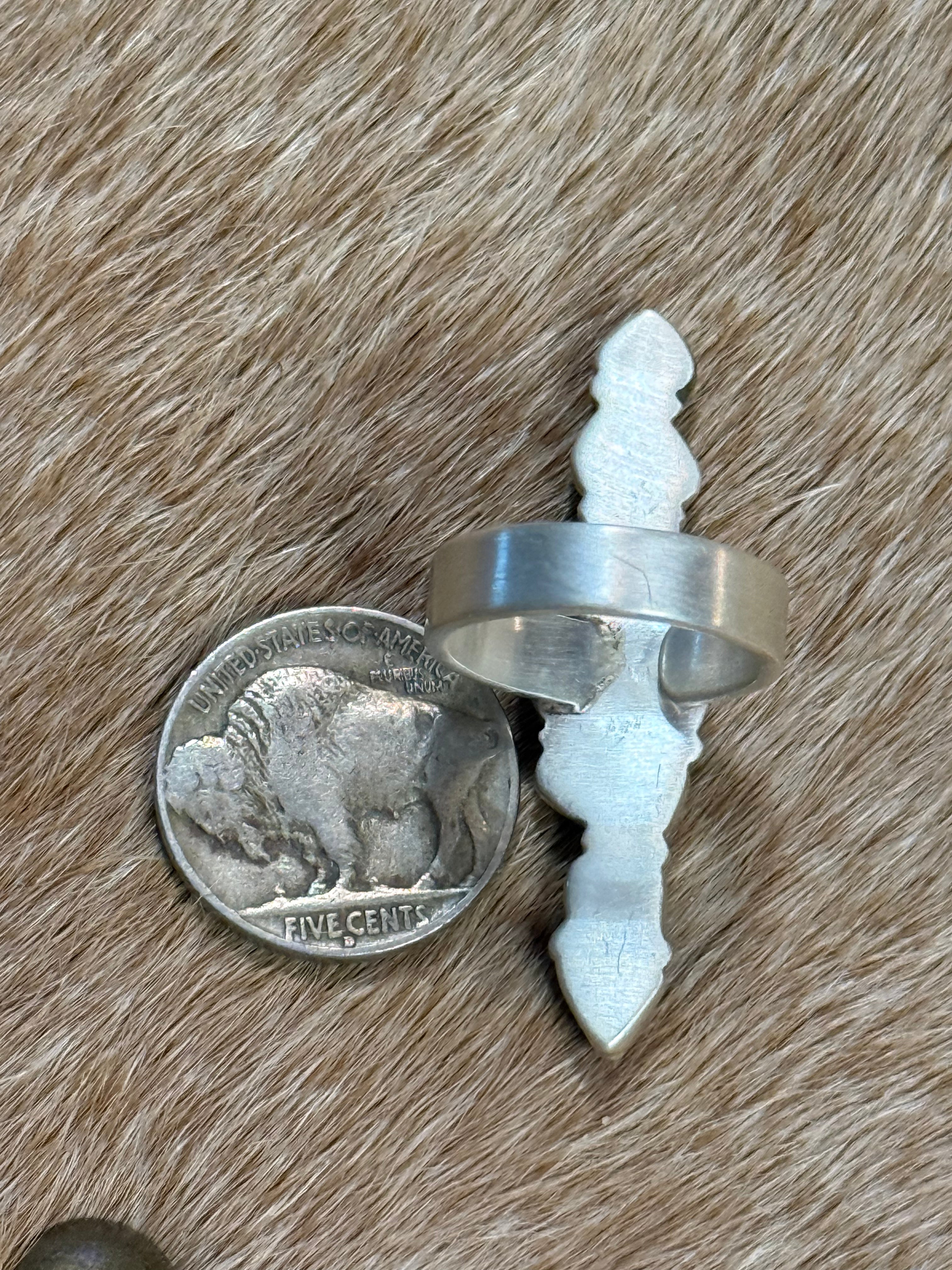 Mixed turquoise dainty crawler ring