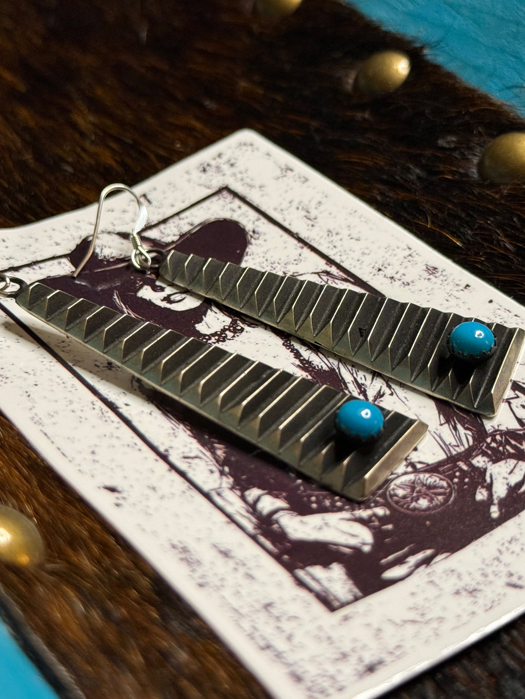 Tahe turquoise dangle earrings